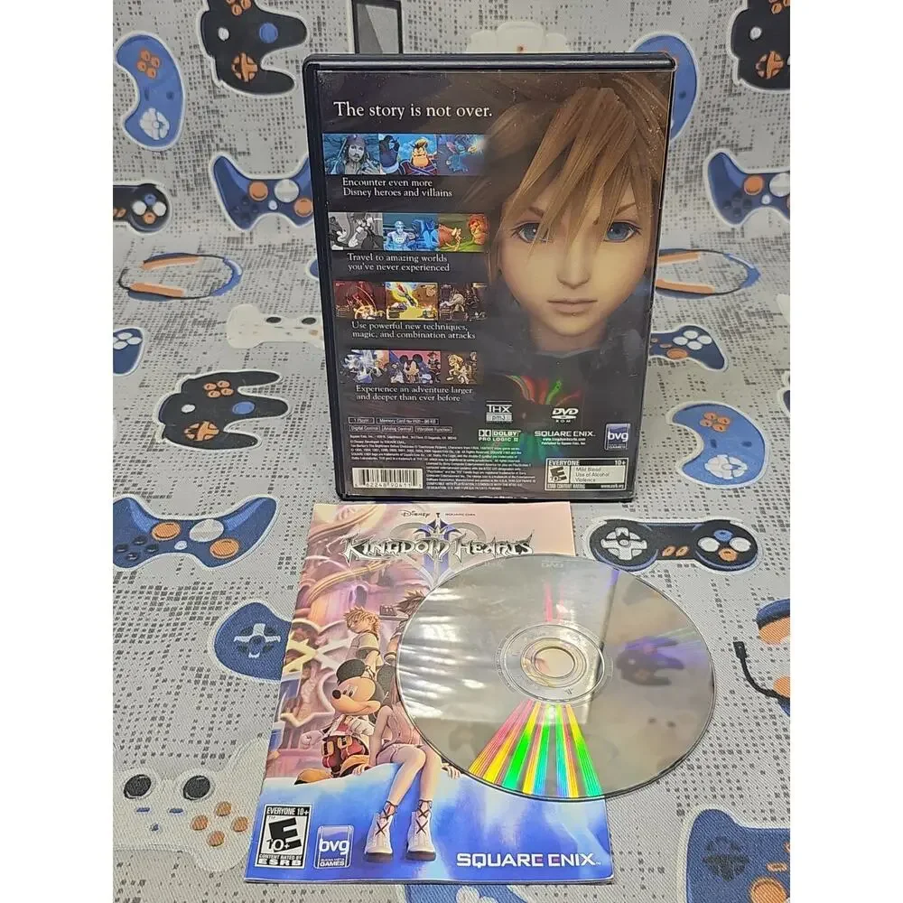 Kingdom Hearts 2 II (PlayStation 2, 2006) Complete Tested Working - Free Ship